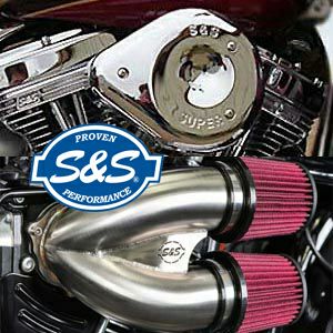 S&S スラッシュカット・スリップオン ブラック FXDWG、FXDF、FXDLS