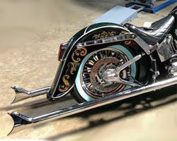 ハーレーパーツ、 ソフテイル用中古パーツ マフラー、エアクリーナー