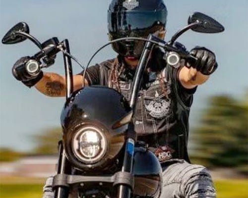 ハーレー純正☆クリップオンハンドルバーキット グロスブラック 49MM