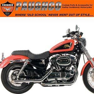 PAUGHCO Upsweep フィッシュテールマフラー ブラック スポーツスター