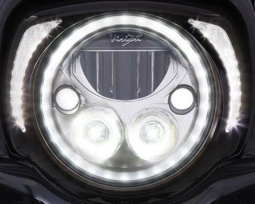 ハーレー、ツーリングモデル  ヘッドライトバイザー（光る）