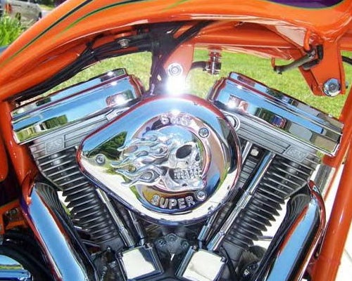 ハーレー・パーツ クロームドーム・エアクリーナーインサート