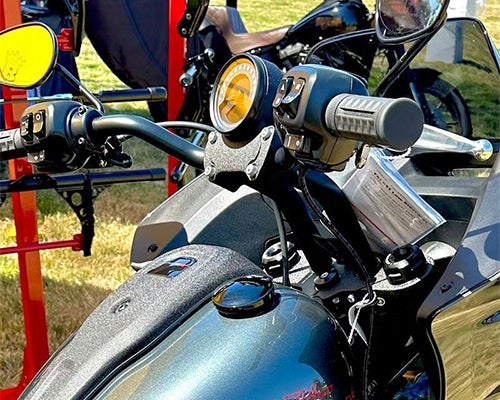 BUNG KING Tバー 10インチ ケーブルスロットル車用 サテンブラック