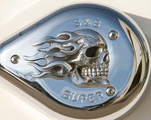 ハーレー、ツーリングTC・ケーブル車用 Ｓ＆Ｓ_エアクリーナー クロームドーム・インサート