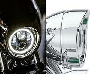 ハーレー、FXR ヘッドライト