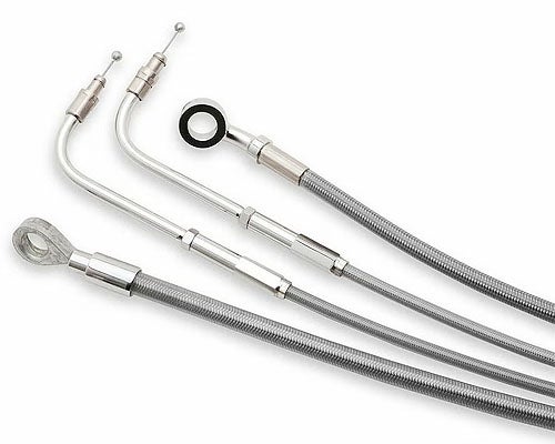 ハーレー、ソフテイルTC  BURLYエイプ用ケーブル（ステンメッシュ）