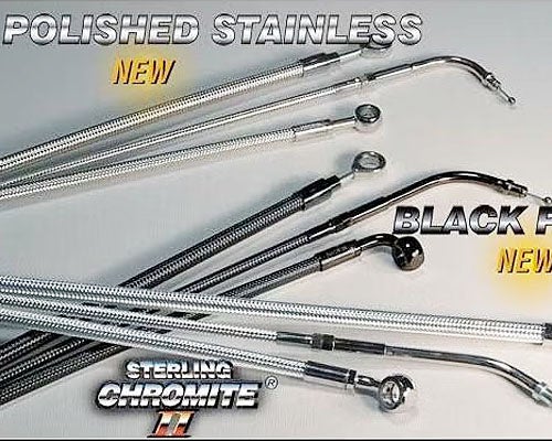 ハーレー、ソフテイルTC  MGNUMエイプ用ケーブル（ステンメッシュ）