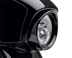 ハーレー、ツーリング用 ヘッドライト・トリムリング＆バイザー