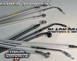 LA Choppers ブレーキホース/クラッチケーブルキット 12～14インチ