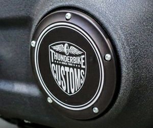 ThunderBike ダービーカバー New Custom サテンブラック M8ソフテイル