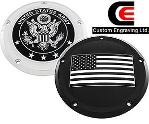 ハーレー、ダイナ  ダービーカバー、タイマーカバー CUSTOM ENGRAVING(カスタムエングレービング)