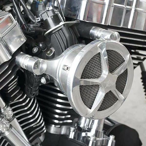 S&S ステルスエアクリーナー用 ティアドロップカバー クローム