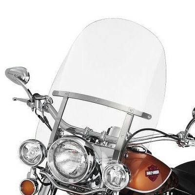 デタッチャブル・キングサイズ・ウインドシールド　補助ライト装着のFLソフテイル用　584mm高　クリア-01