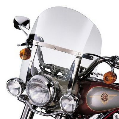 デタッチャブル・キングサイズ・ウインドシールド　補助ライト装着のFLソフテイル用　457mm高　ライトスモーク-01