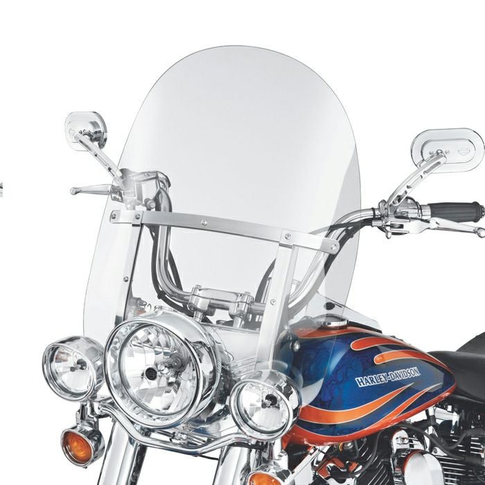 デタッチャブル・キングサイズ・ウインドシールド　補助ライト装着のFLソフテイル用　533mm高　ライトスモーク-01