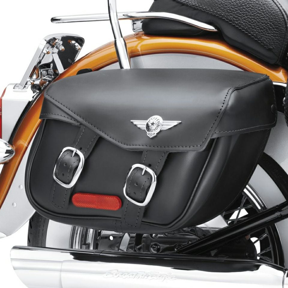 ハーレー、ソフテイル・レザー・サドルバッグ ソフテイル