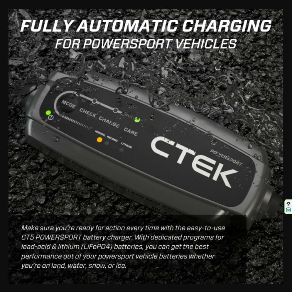 CTEK 12Volt バッテリー・チャージャー 2.3A 常時接続可　AGM＆リチウムバッテリー 2