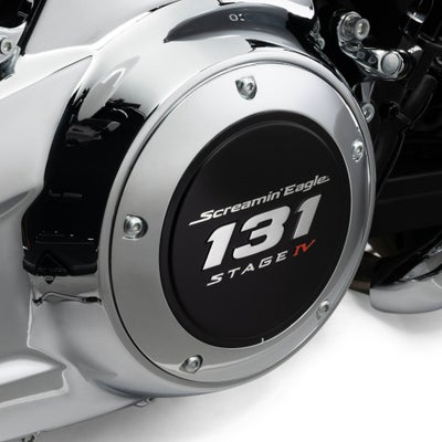 Screamin Eagle 131 ダービーカバー (クローム/ブラック) 【ツーリング 