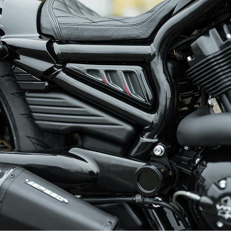 2002～2009 V-Rod 4.5インチ スリップオンマフラー スムースチップ