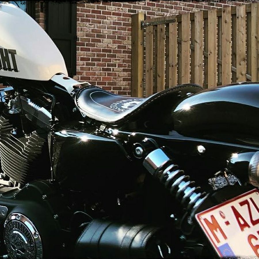 dhカスタム スポーツスター スカルHD・ソロシート (ブラック