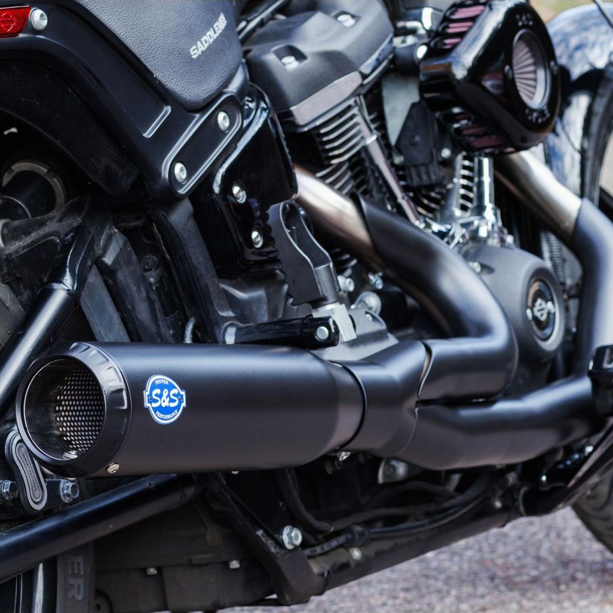 FXFB(S)ファットボブ用S&S(エスアンドエス)マフラー｜ハーレーカスタム