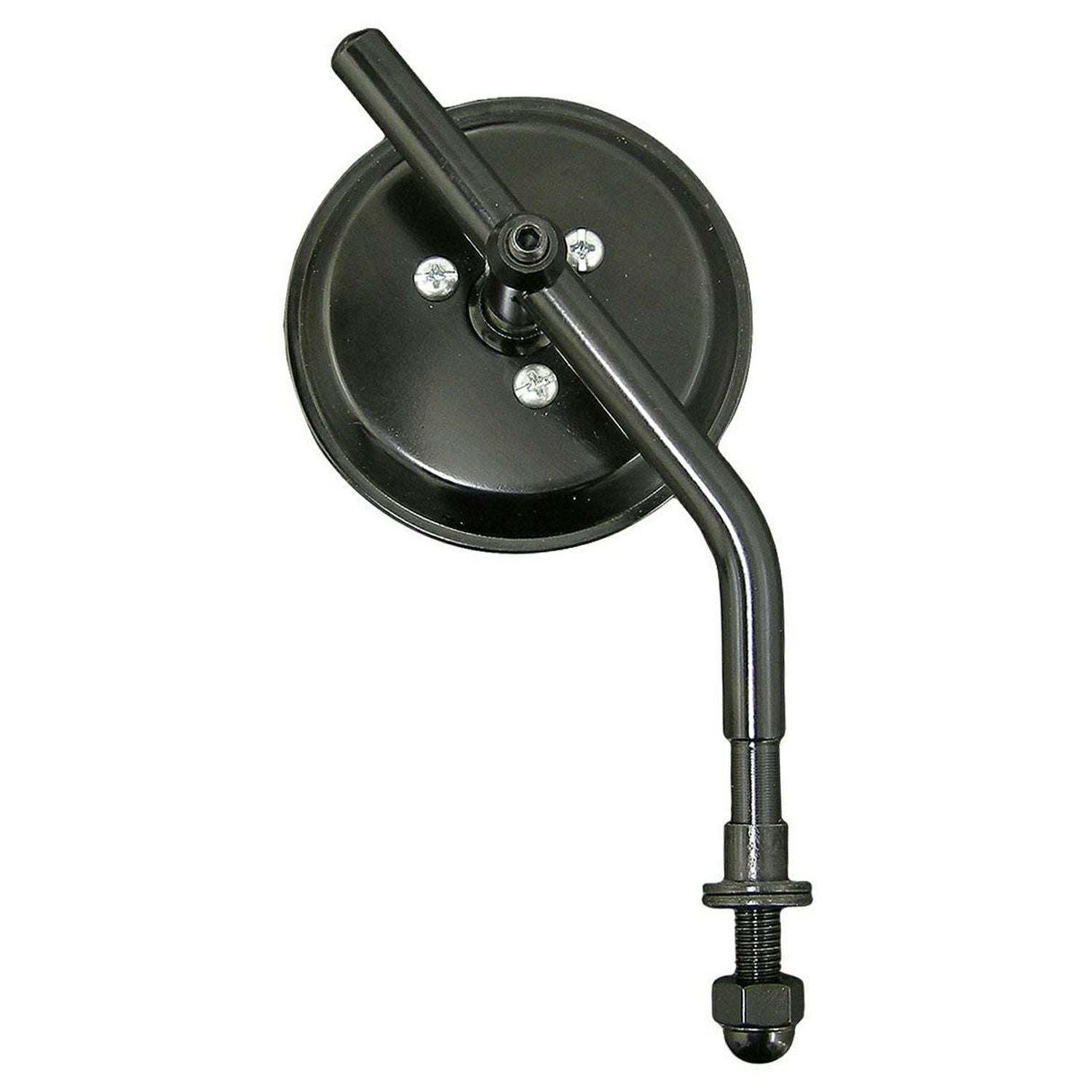 ハーレー用 3インチ・ショートラウンドミラー (ブラック) |ハーレー