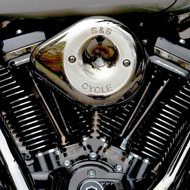 S&S ステルスエアクリーナーキット ティアドロップ (ラバクローム) 1