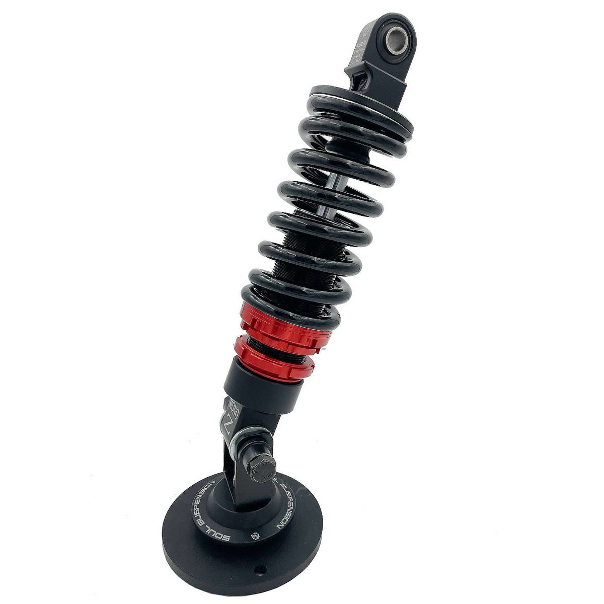 SOUL 減衰調整機構付き リアサスペンション ブラック/レッド 12.5インチ M8ソフテイル 2