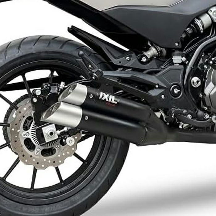ハーレー　X350 IXIL スリップオンマフラー　デュアルエンド IXIL L3XB デュアルハイパーロー スリップオンマフラー (ブラック