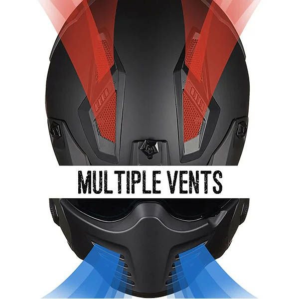 ILM 726Xシリーズ オープンフェイス フルフェイスヘルメット マットブラック 10