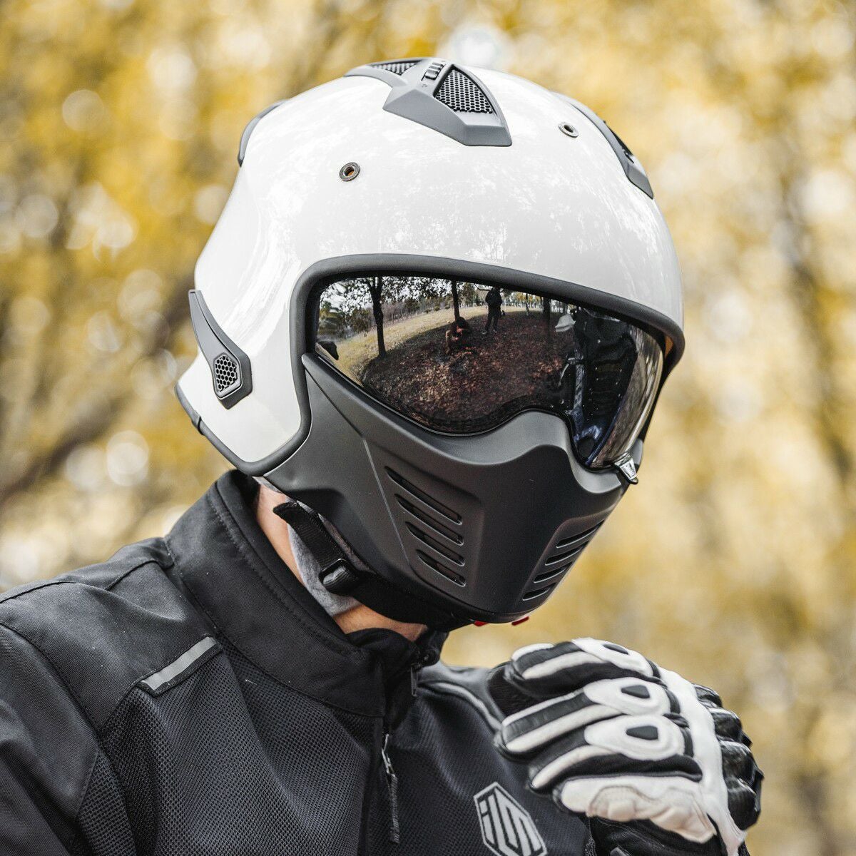 ILM 726Xシリーズ オープンフェイス フルフェイスヘルメット ホワイト