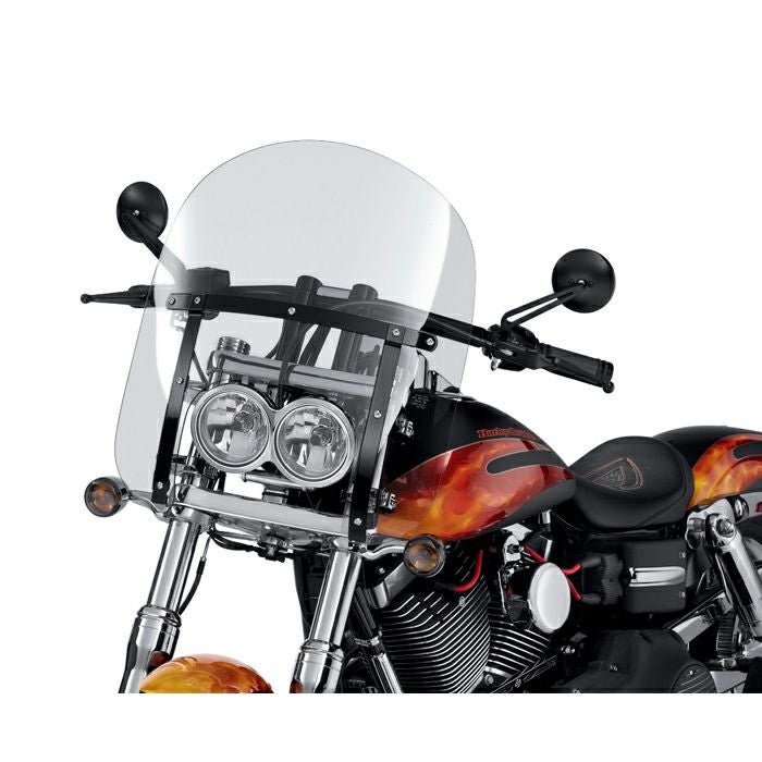 クイックリリース・コンパクト・ウインドシールド グロスブラック