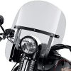 デタッチャブル・コンパクト・ウインドシールド グロスブラック スプリンガーソフテイルスタイル　279mm高 ライトスモーク-01
