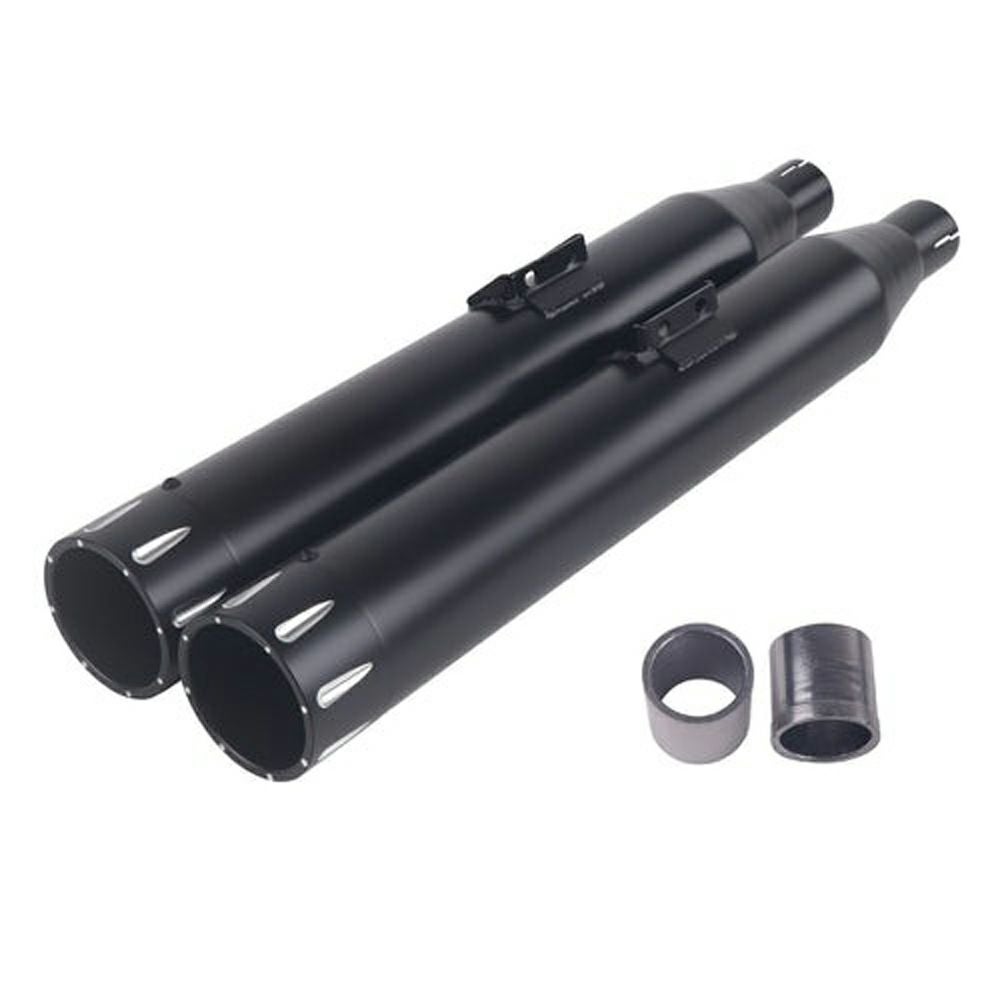 S&S スラッシュカット スリップオンマフラー ブラック |ハーレーパーツ