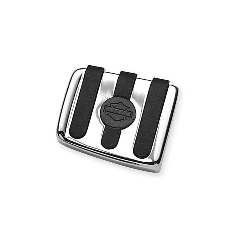クローム＆ラバー・ブレーキペダルパッド  3スロット  バーチカル  スモール-01