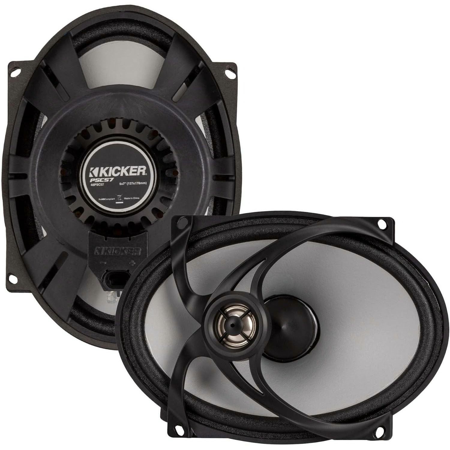 KICKER 5x7インチ コアキシャルスピーカー (4オーム) ハーレー用
