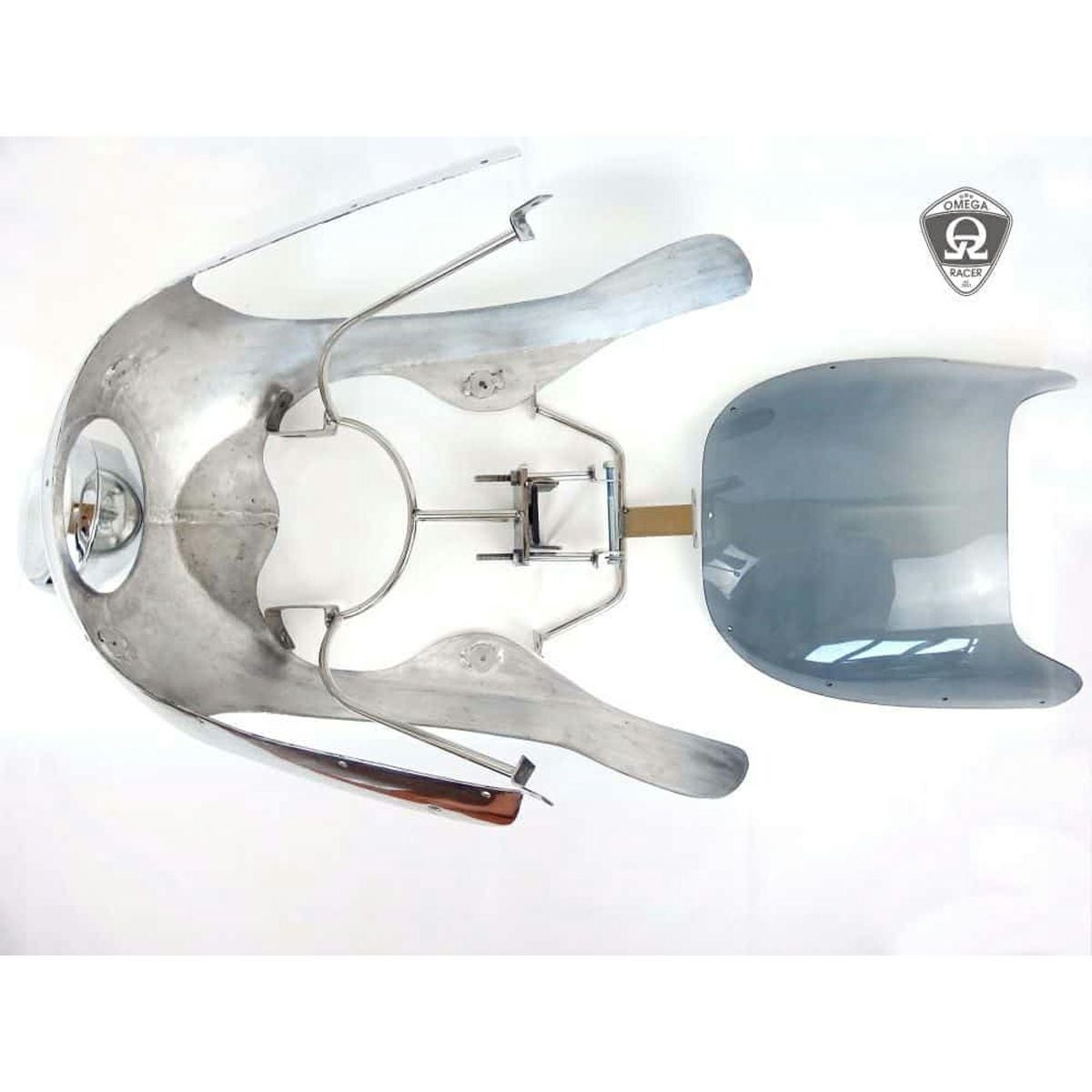 OMEGA RACER Cafe Racer ポリッシュアルミフェアリング スポーツスター 7