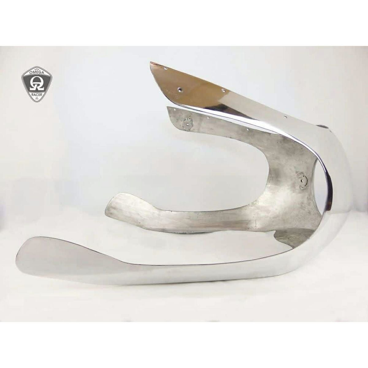 OMEGA RACER Cafe Racer ポリッシュアルミフェアリング スポーツスター 10