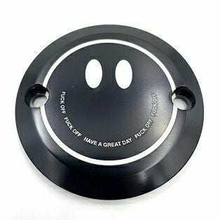 サンディエゴカスタム ダービーカバーHAPPY M8ソフテイル用 グロスブラック サンディエゴカスタムズ M8ソフテイル SKETCHY TIMES ダービーカバー