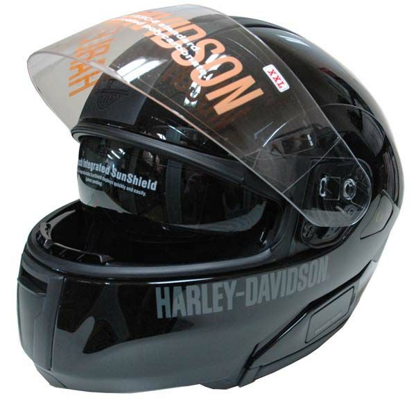 Retractable Sun Shield Jet （シールド付きフルフェイスヘルメット）グロスブラック-03