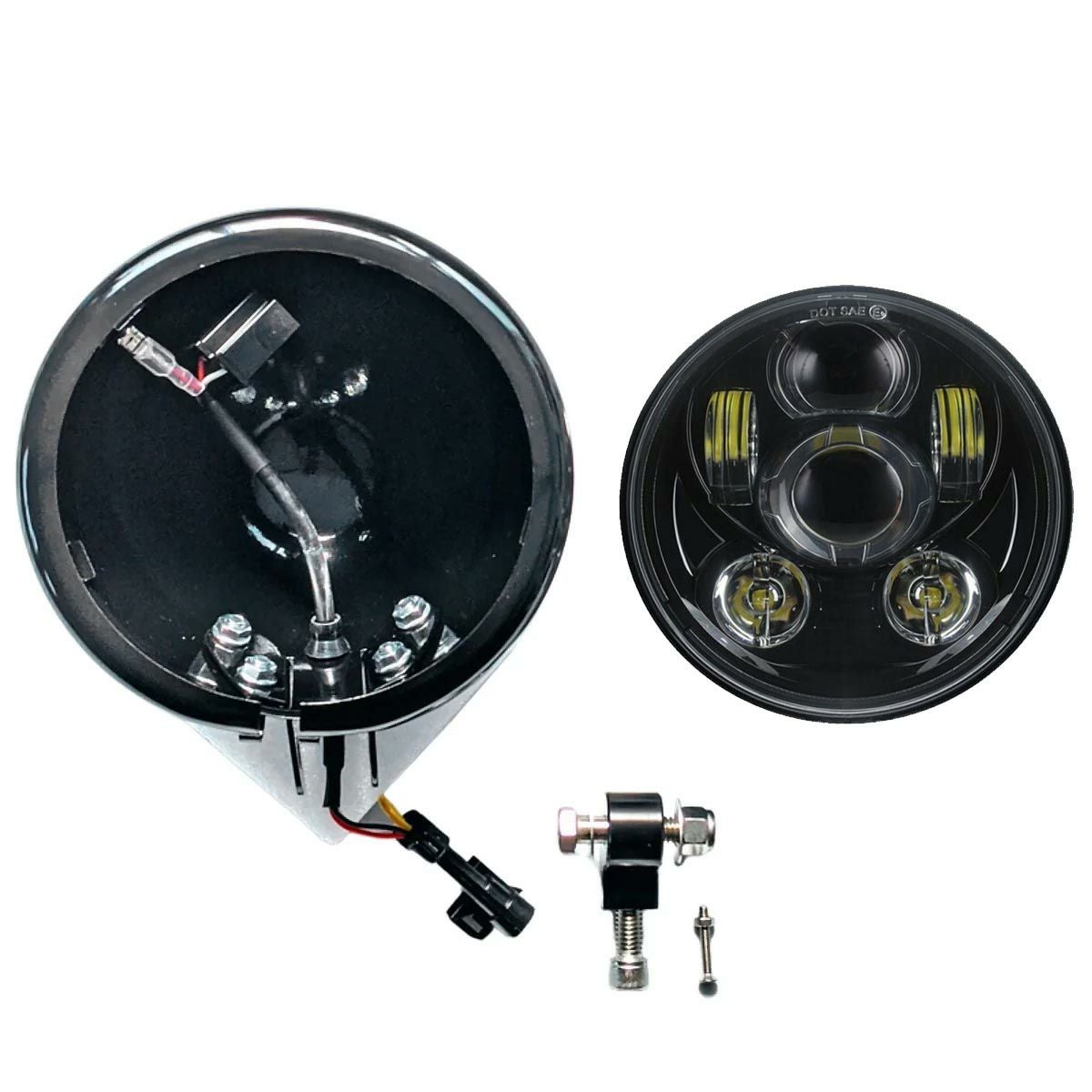 WMW プロジェクターLED 5-3/4インチ・ヘッドライト クローム |ハーレー