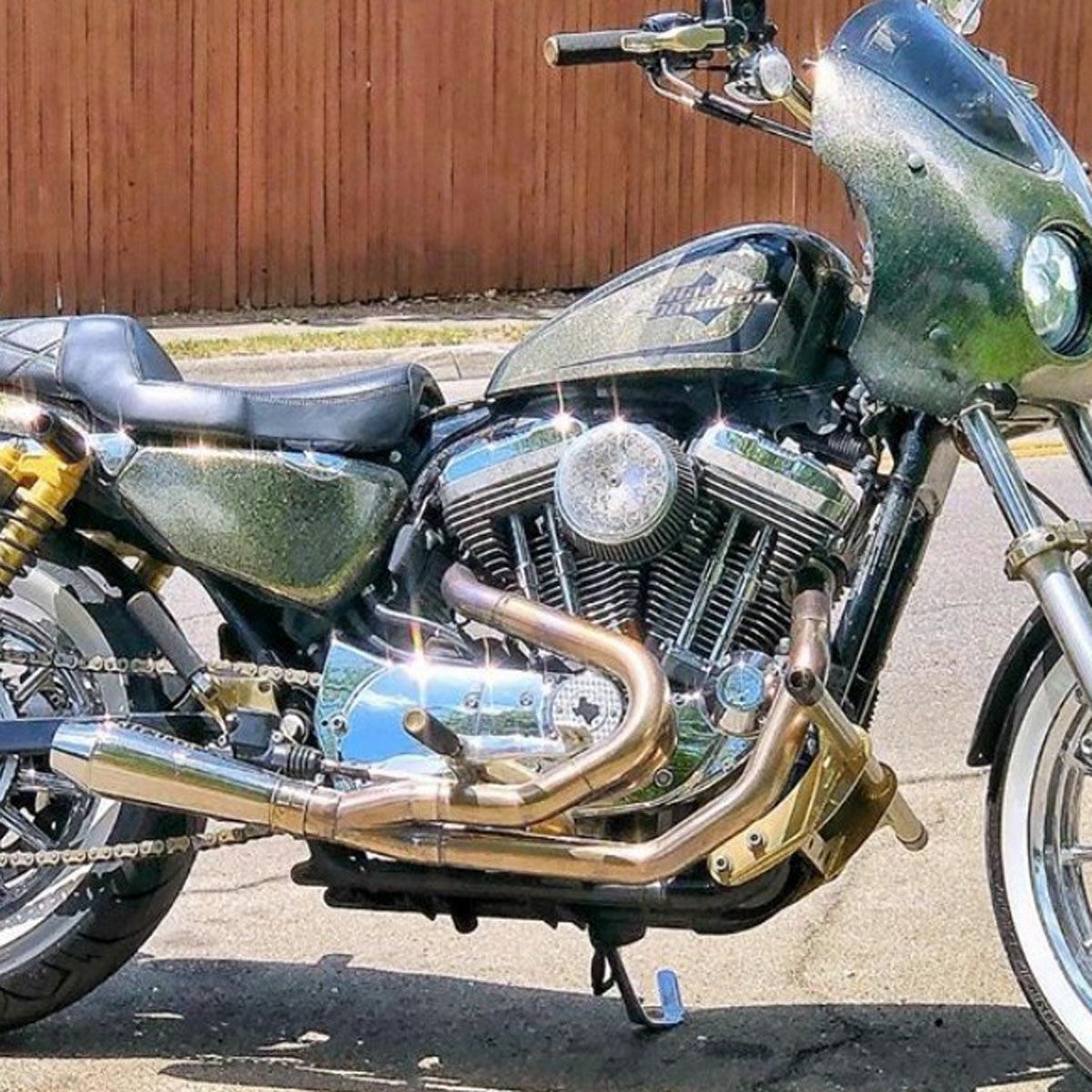 スポーツスター 2-1フルエキゾーストマフラー リバースコーンタイプ