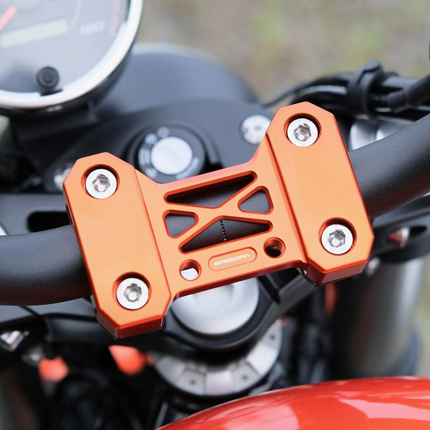 ハーレー X350 ハンドルクランプ (オレンジ) SPEEDRA |ハーレーパーツ
