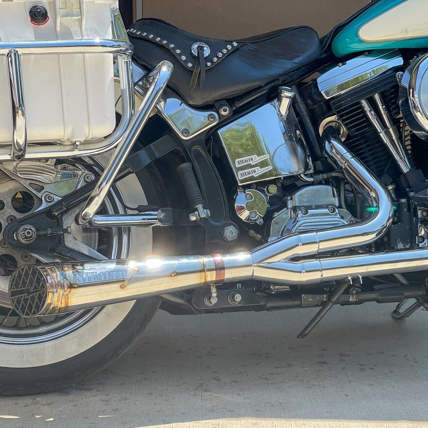 2017以前 ソフテイル 2-1フルエキゾーストマフラー ターンアウトタイプ