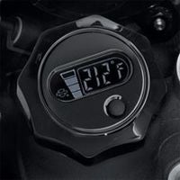 LCD油温度計付 ハーレー オイルディップスティック ブラック