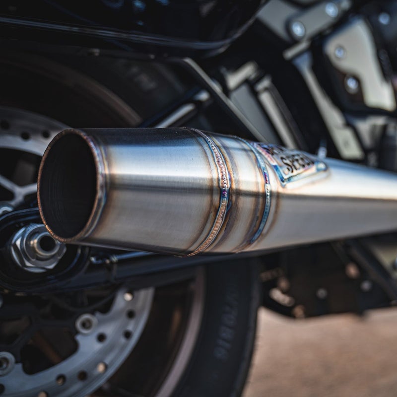 2017以前 ソフテイル ミッドレングス・2in1フルエキゾーストマフラー (ステンレスブラシ仕上げ) SAWICKI1