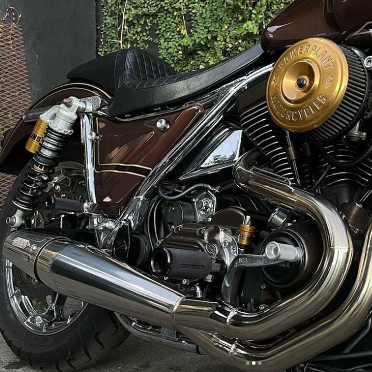 1984～1994 FXR 2-1 フルエキゾーストマフラー (ポリッシュ) Red Thunder1