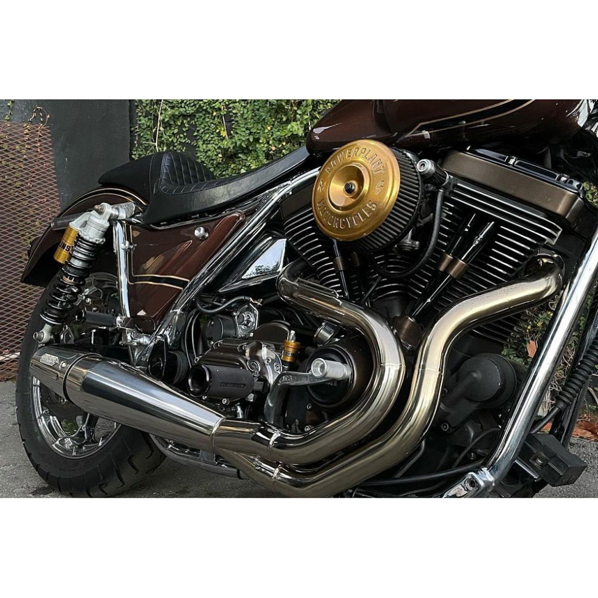 1984～1994 FXR 2-1 フルエキゾーストマフラー (ポリッシュ) Red Thunder2