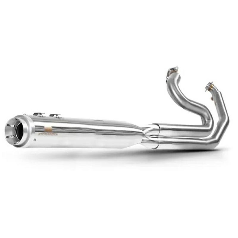 M8 ツーリング 2-1 フルエキゾーストマフラー (ポリッシュ) Red Thunder