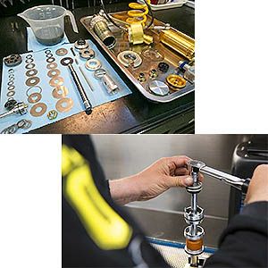 オーリンズサスペンション用 リモートリザーバータンク リアフェンダー
